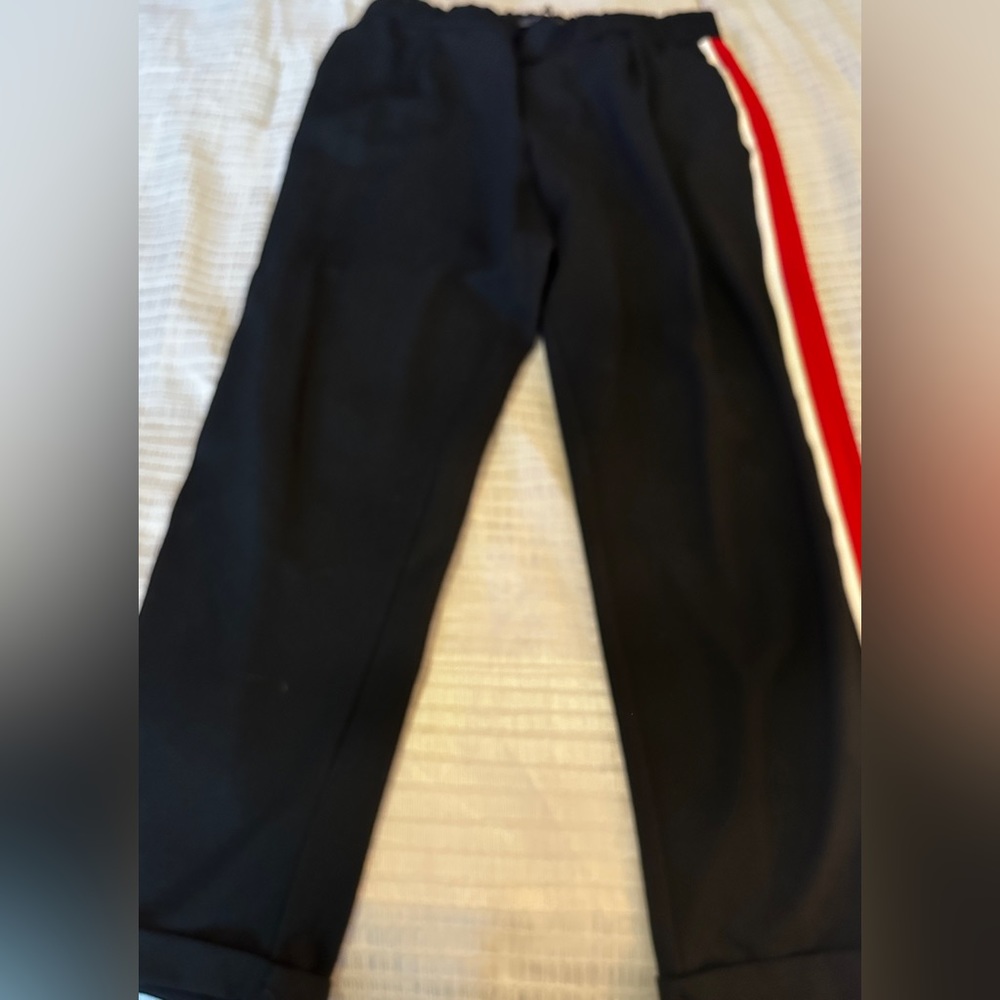 Zara Side Stripe Cuffed Ankle Pants Size L